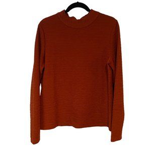 Supply & Demand Sweater Womens Large Mock Turtleneck Long Sleeve Texture Rust